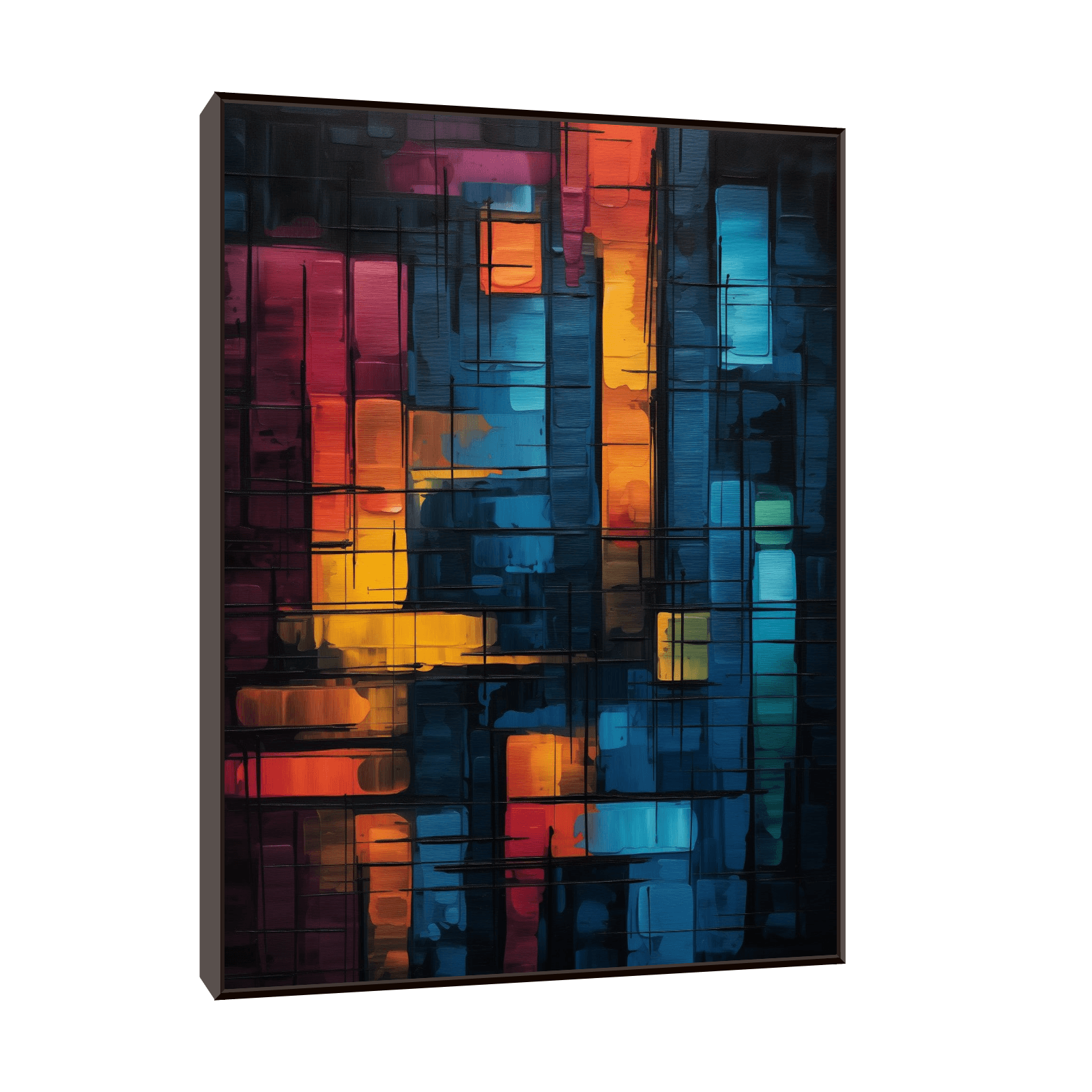 Colorful tetris - ArtDeco Canvas