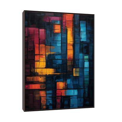 Colorful tetris - ArtDeco Canvas