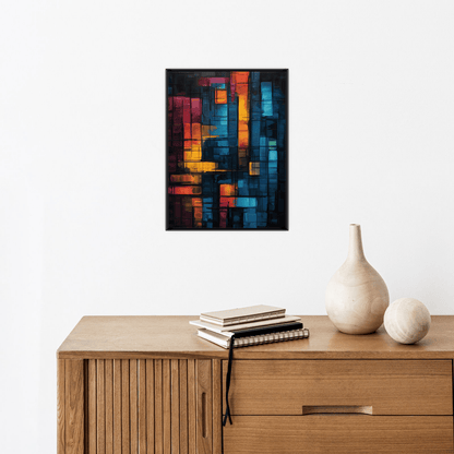 Colorful tetris - ArtDeco Canvas