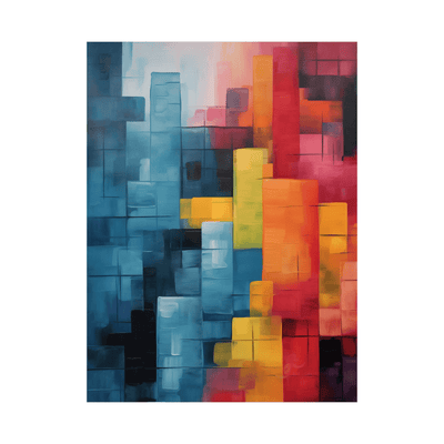 Colorful tetris ll - ArtDeco Canvas