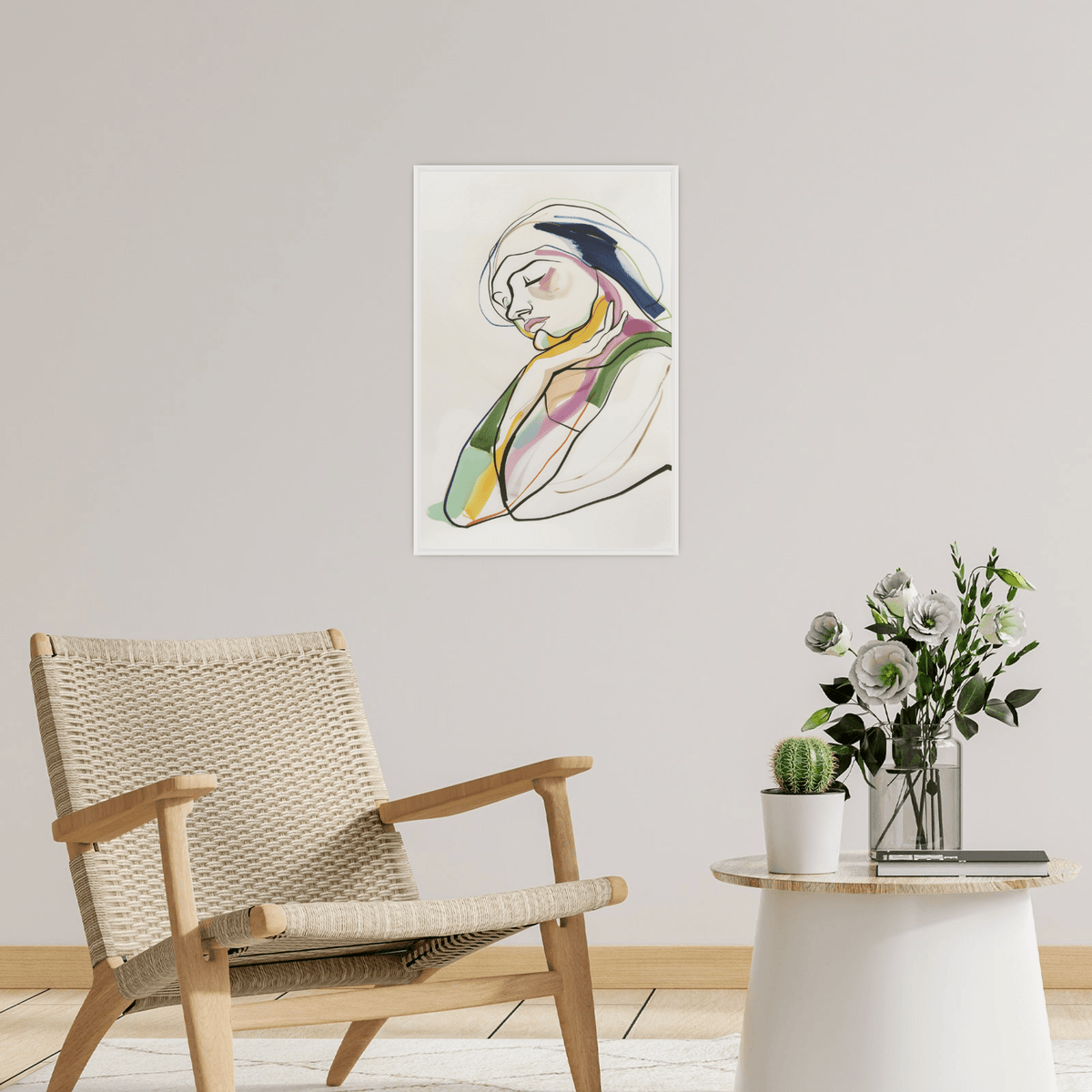 Concerned woman - ArtDeco Canvas