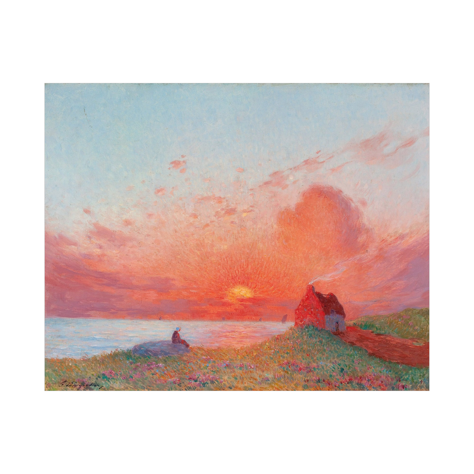 Coucher de soleil, près du Croisic Ferdinand du Puigaudeau