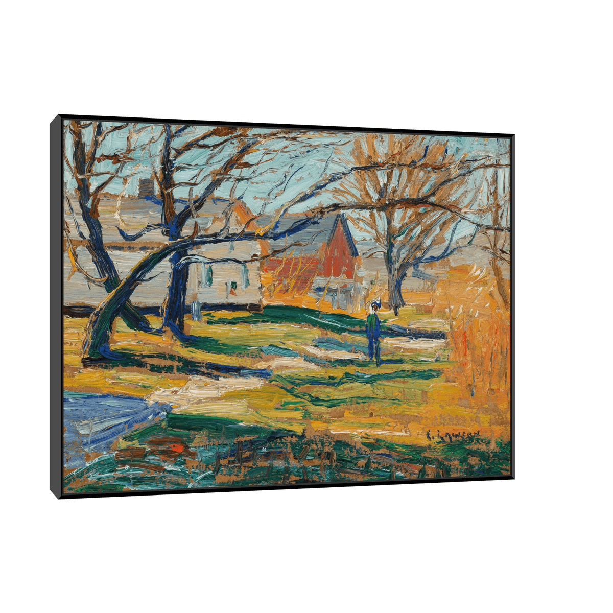 Country Farmhouse, Ernest Lawson - ArtDeco Canvas