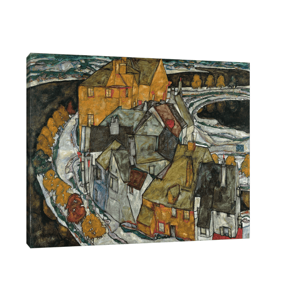 Crescent of Houses II, Egon Schiele - ArtDeco Canvas