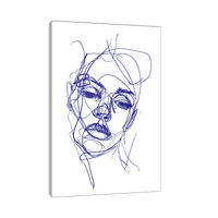 Croquis girl portrait - ArtDeco Canvas