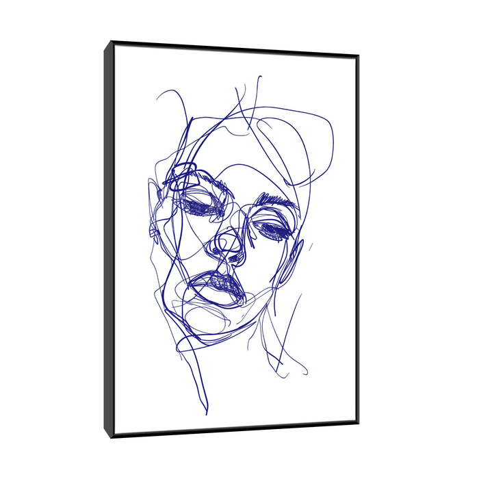 Croquis girl portrait - ArtDeco Canvas