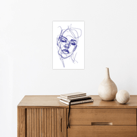 Croquis girl portrait - ArtDeco Canvas