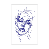 Croquis girl portrait - ArtDeco Canvas