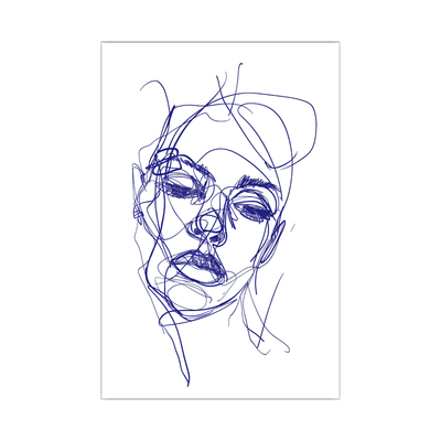 Croquis girl portrait - ArtDeco Canvas
