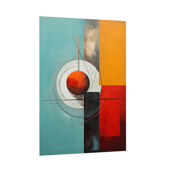 Crossing paths on blue - ArtDeco Canvas