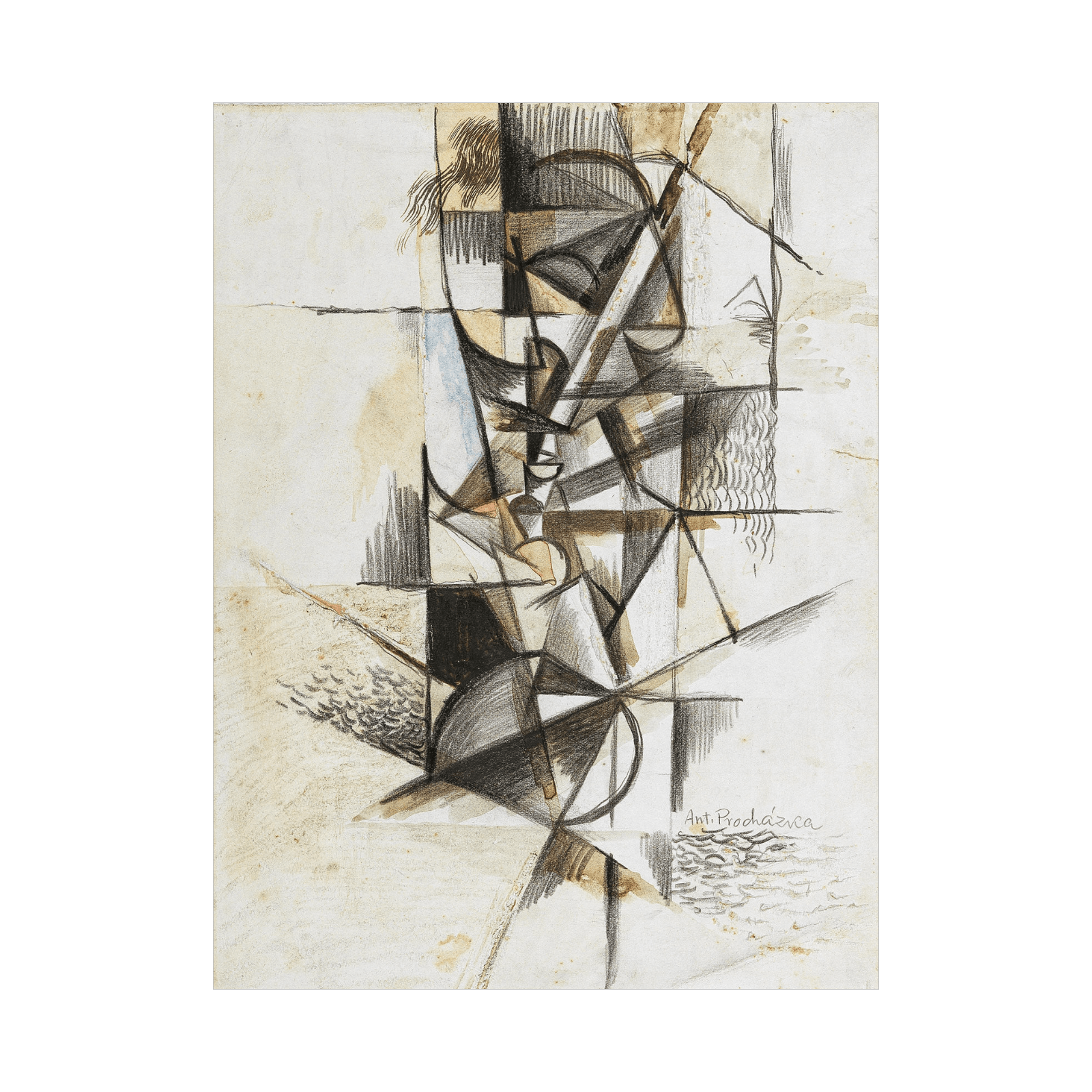 Cubist head, Antonin Procházk - ArtDeco Canvas