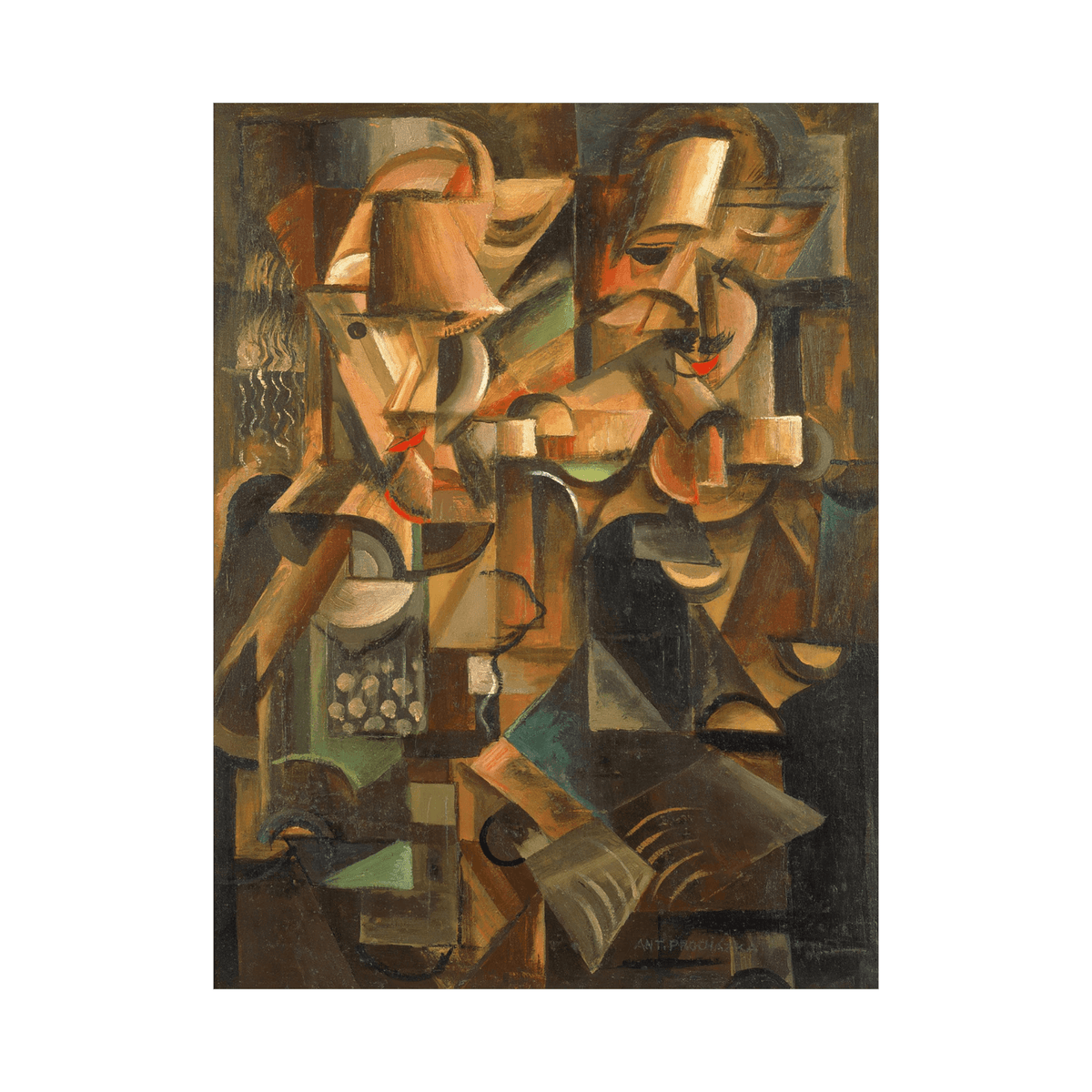 Cuple, Antonin Procházka - ArtDeco Canvas