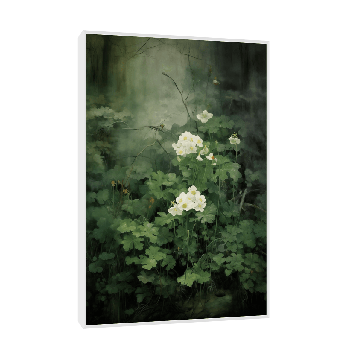 Deep forest floral scene - ArtDeco Canvas