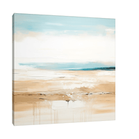 Deserted beach front - ArtDeco Canvas