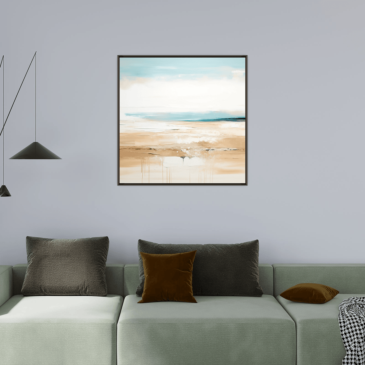 Deserted beach front - ArtDeco Canvas