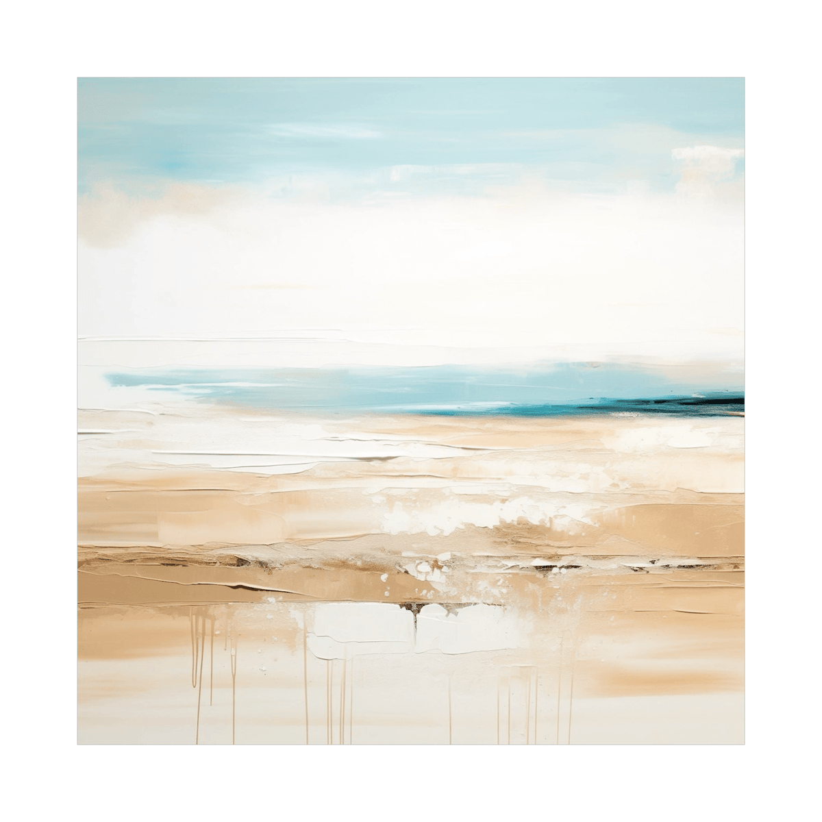 Deserted beach front - ArtDeco Canvas