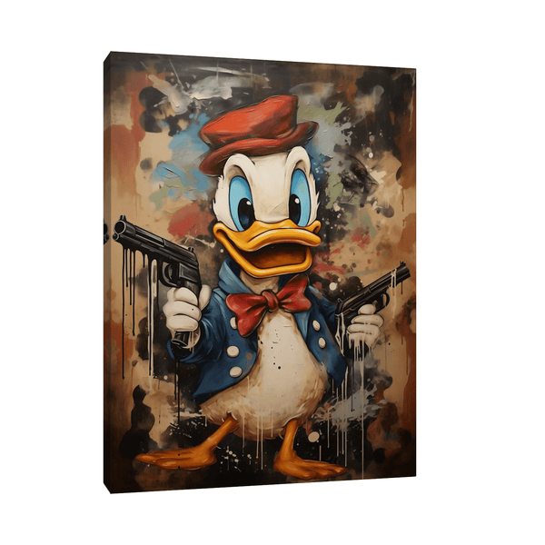 Donald Duck outlaw depiction - ArtDeco Canvas