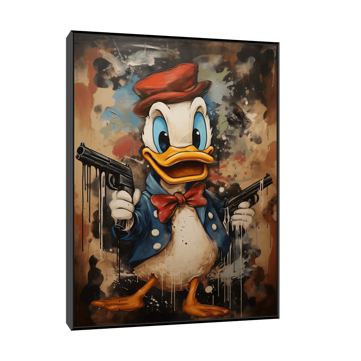 Donald Duck outlaw depiction - ArtDeco Canvas