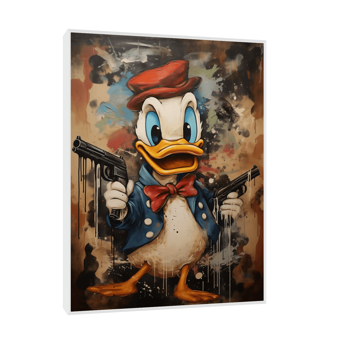 Donald Duck outlaw depiction - ArtDeco Canvas