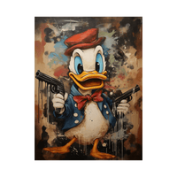 Donald Duck outlaw depiction - ArtDeco Canvas