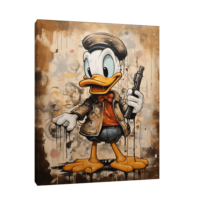 Donald holding the gun - ArtDeco Canvas