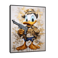 Donald with the vintage gun - ArtDeco Canvas