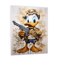 Donald with the vintage gun - ArtDeco Canvas