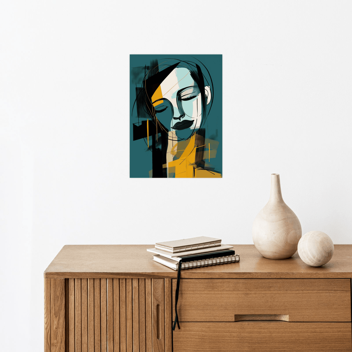 Dreaming girls face - ArtDeco Canvas