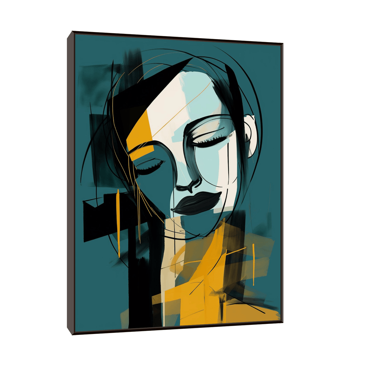 Dreaming girls face - ArtDeco Canvas