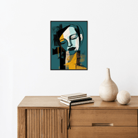 Dreaming girls face - ArtDeco Canvas