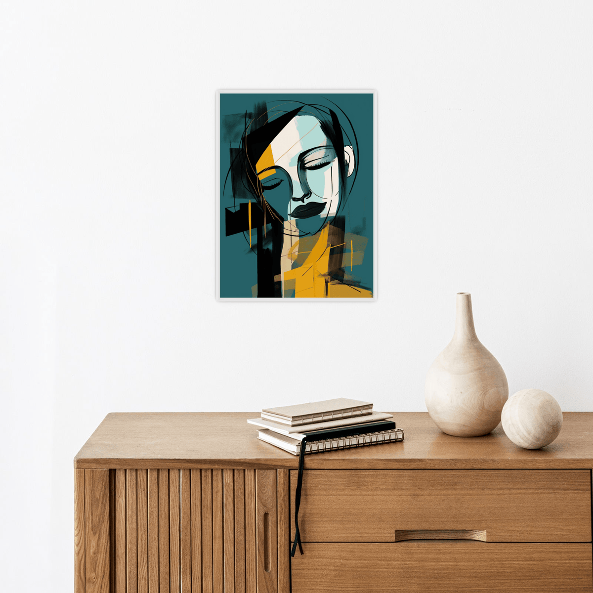 Dreaming girls face - ArtDeco Canvas