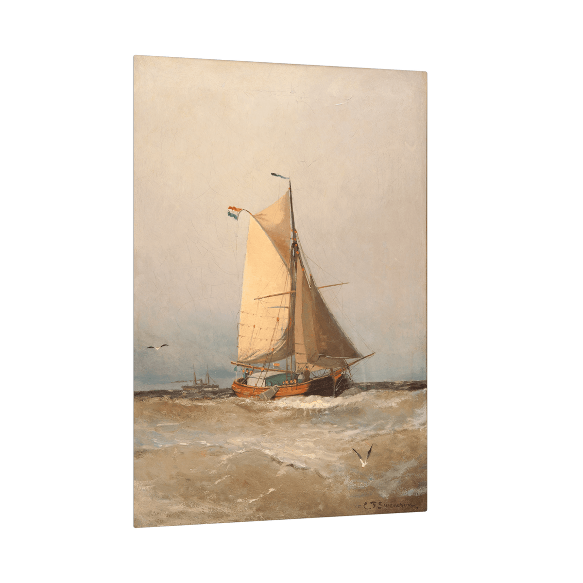 Dutch ship, Christian Fredrik Swensson - ArtDeco Canvas