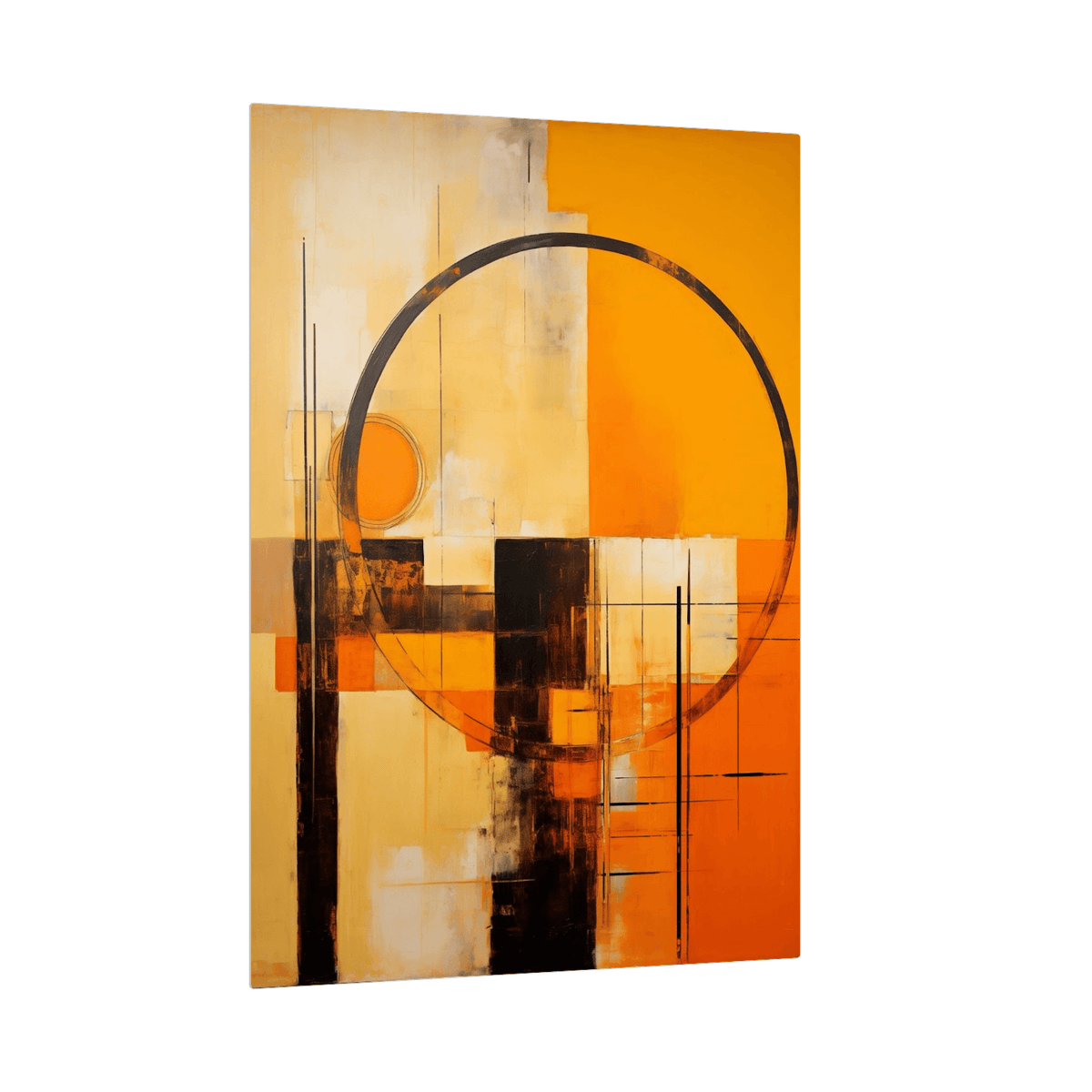 Dynamic Dimensions in orange - ArtDeco Canvas