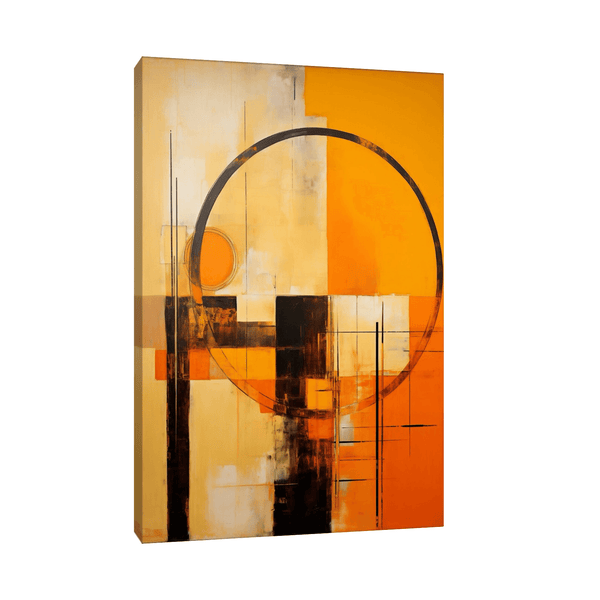 Dynamic Dimensions in orange - ArtDeco Canvas