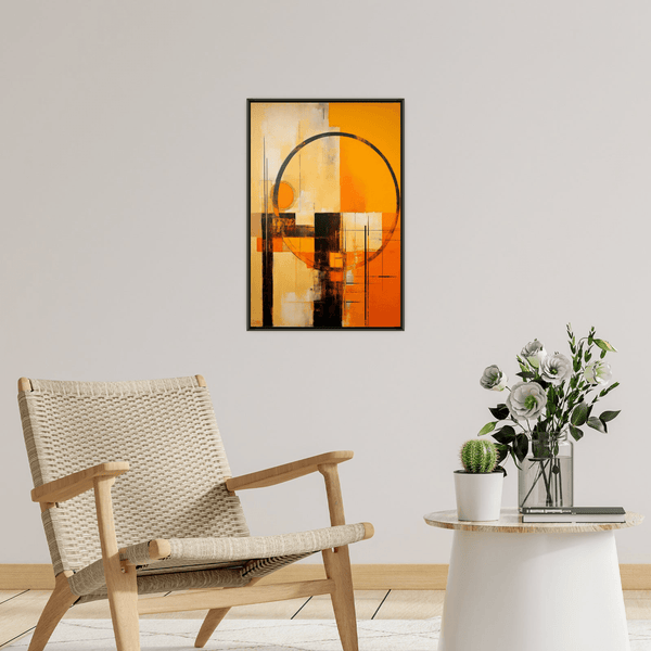 Dynamic Dimensions in orange - ArtDeco Canvas