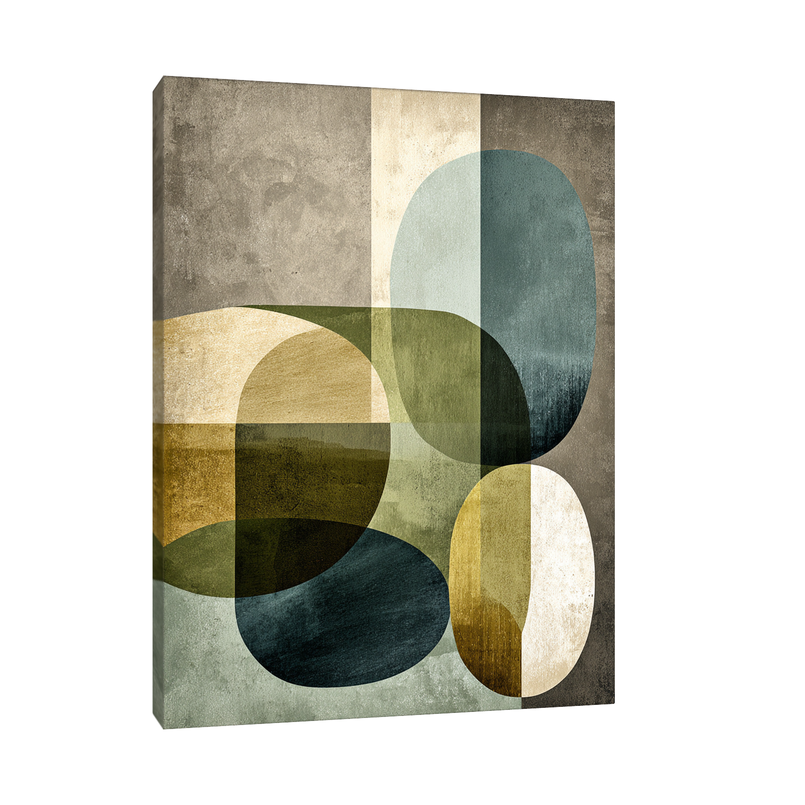 Elegant Harmony – Abstract Art Print in Earthy Tones