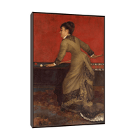 Elegant at Billiards, Alfred Stevens - ArtDeco Canvas