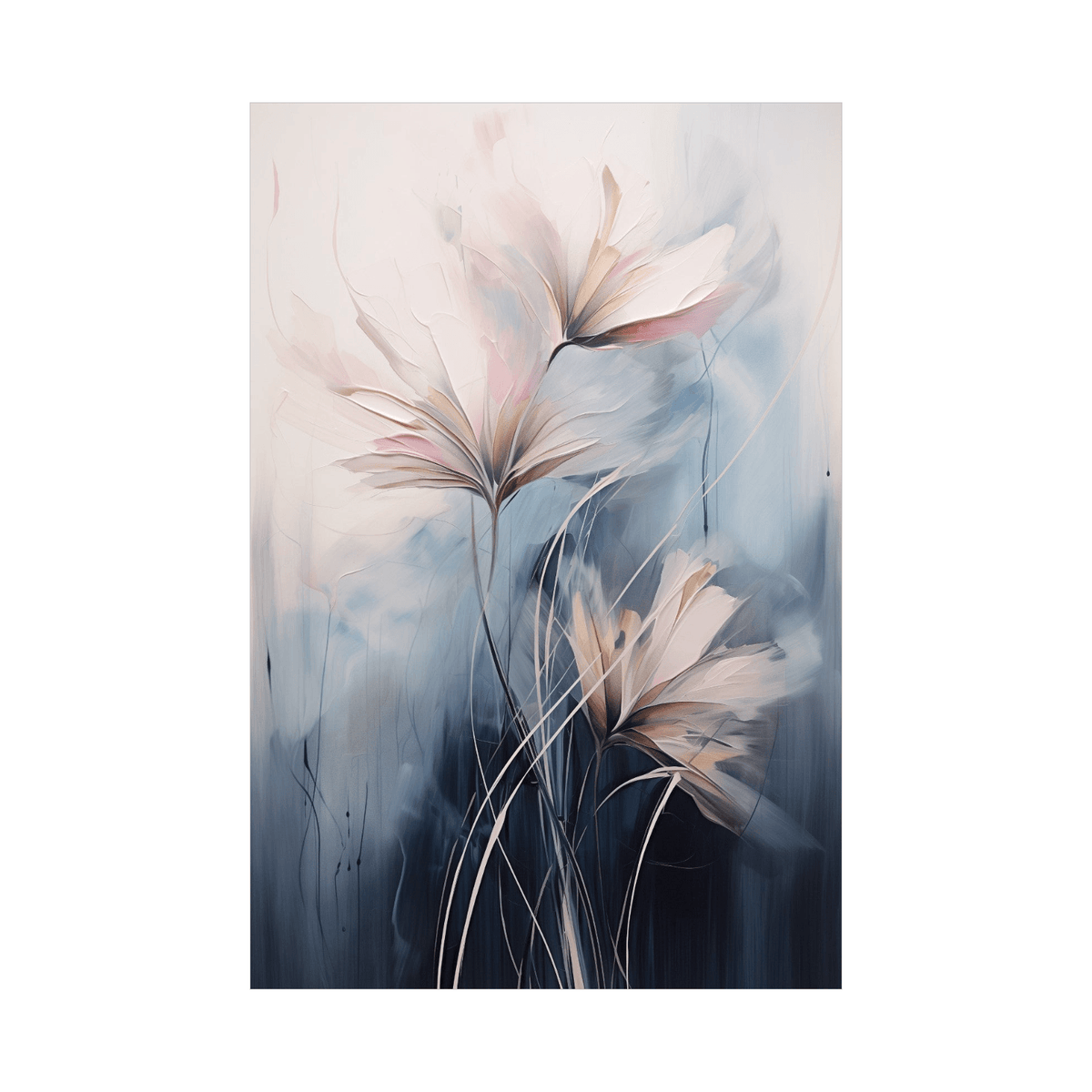 Elegant pink flowers - ArtDeco Canvas