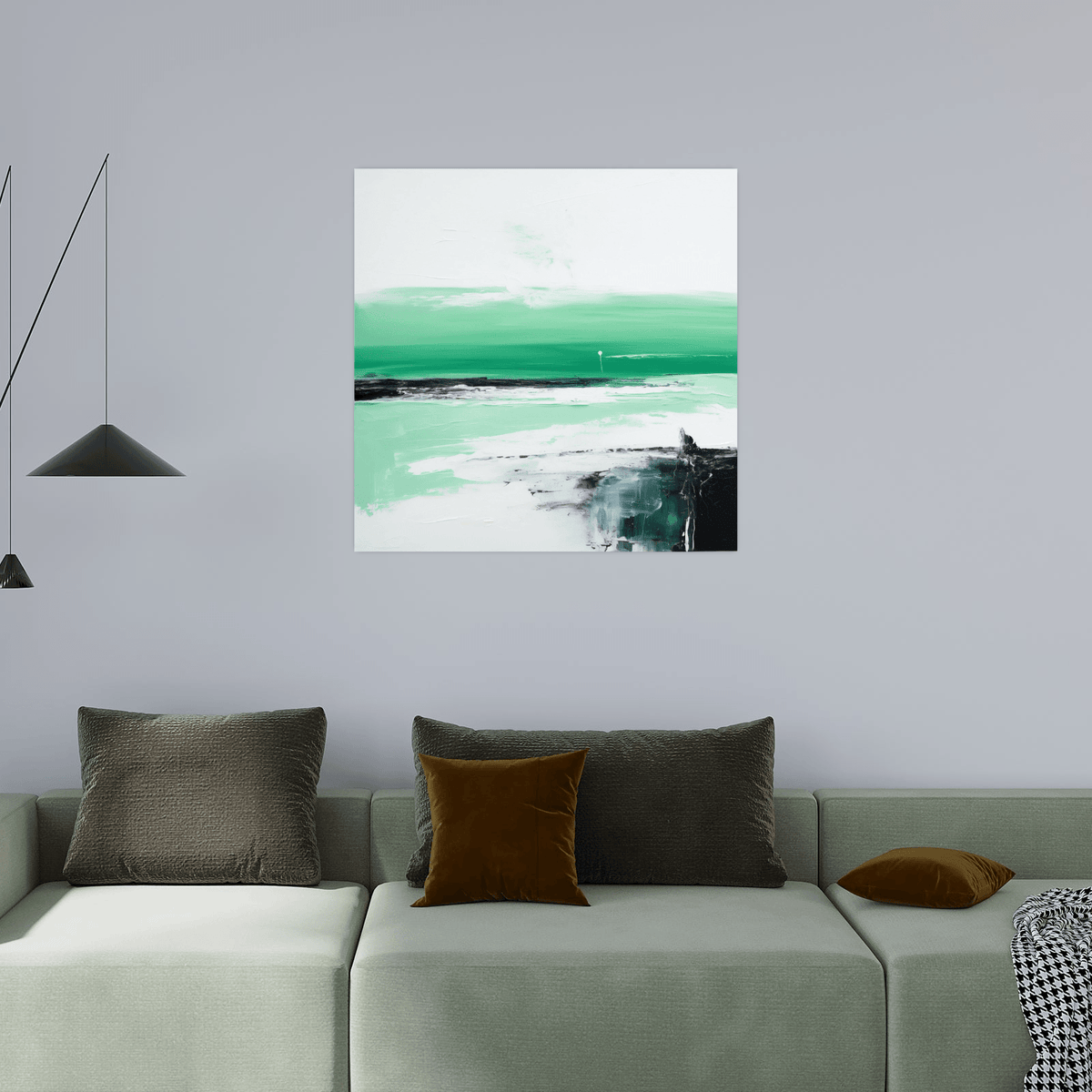 Empty beach - ArtDeco Canvas