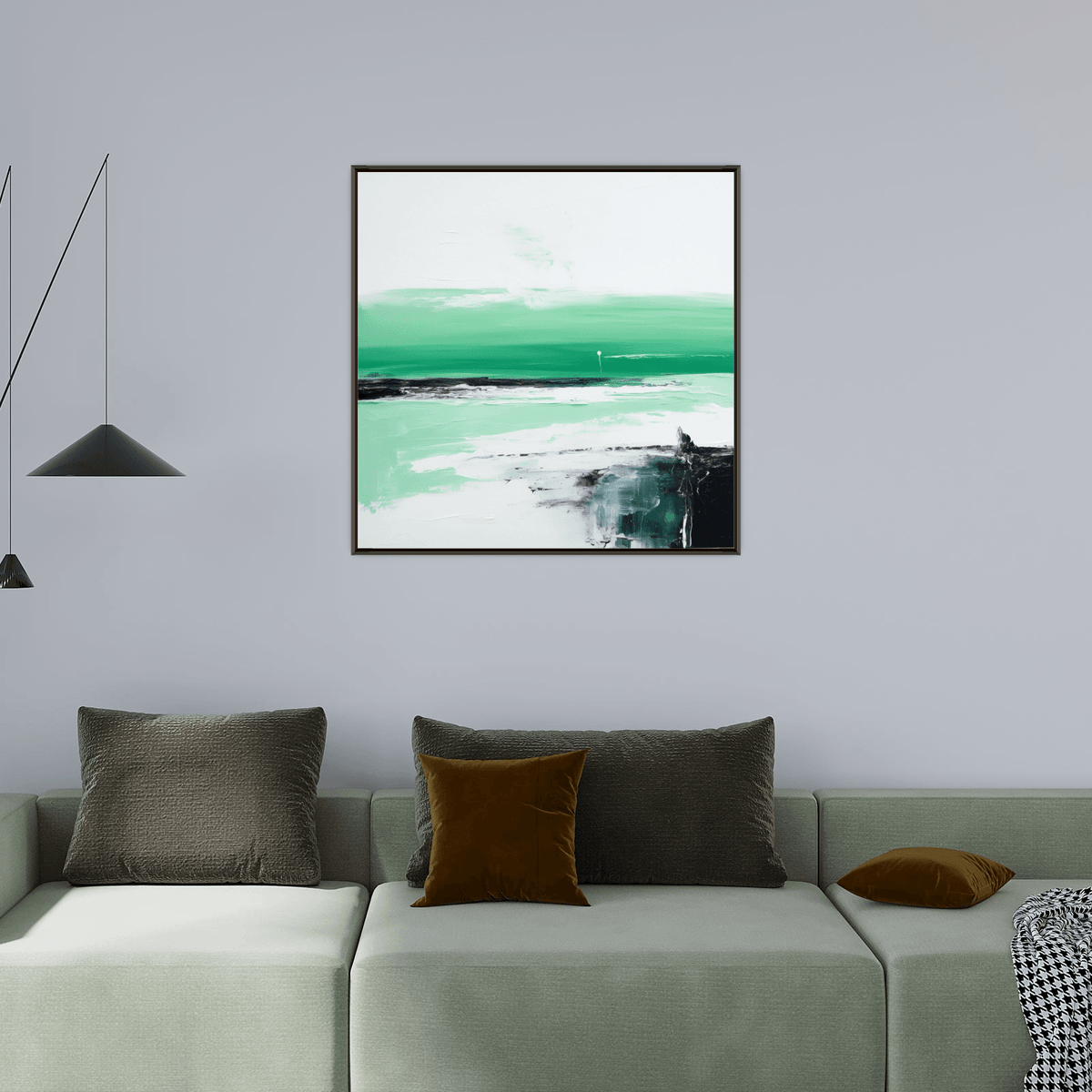 Empty beach - ArtDeco Canvas