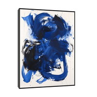 Erratic blue strokes - ArtDeco Canvas