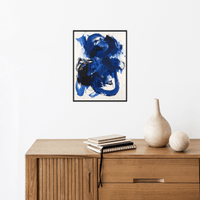 Erratic blue strokes - ArtDeco Canvas