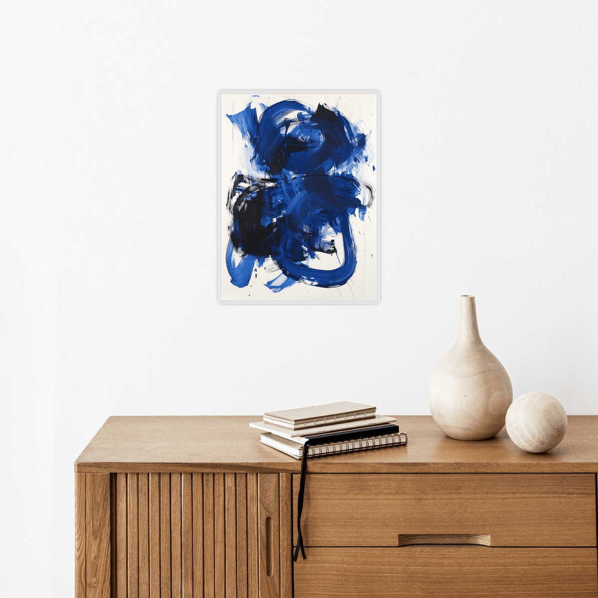 Erratic blue strokes - ArtDeco Canvas