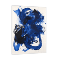 Erratic blue strokes - ArtDeco Canvas