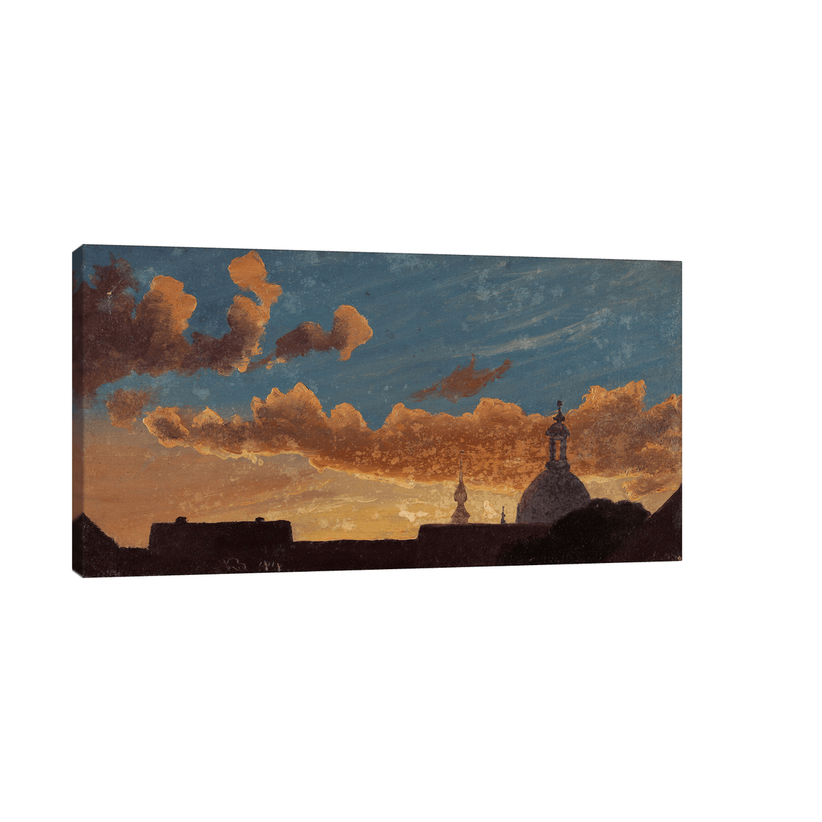 Evening Sky over Dresden, Knud Baade - ArtDeco Canvas