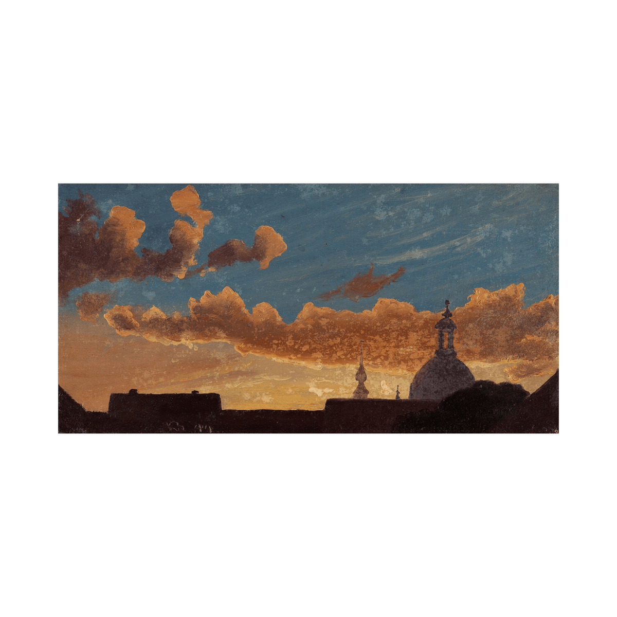 Evening Sky over Dresden, Knud Baade - ArtDeco Canvas