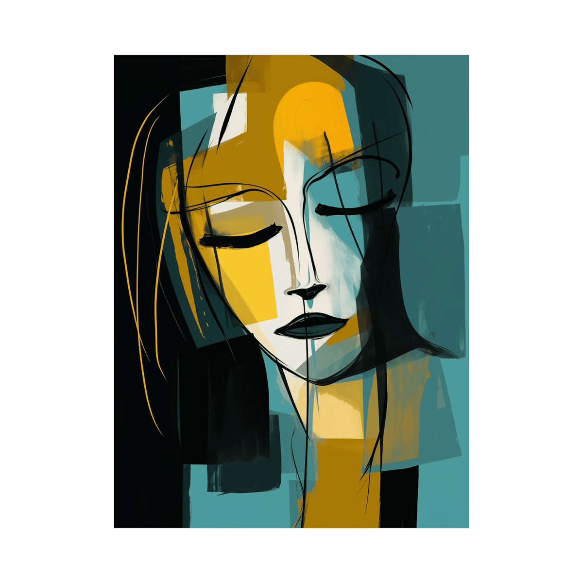 Face of sadness - ArtDeco Canvas