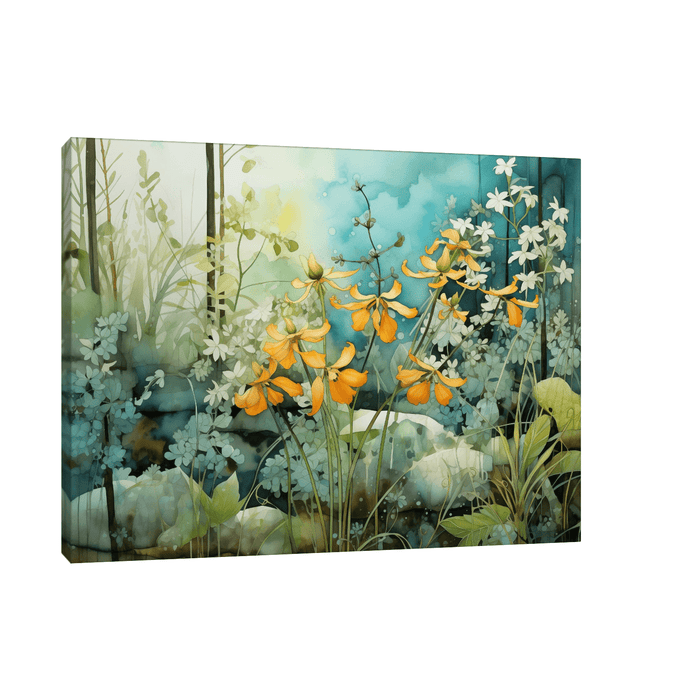 Fading flowers - ArtDeco Canvas