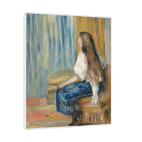 Femme aux longs cheveux, Pierre-Auguste Renoir - ArtDeco Canvas