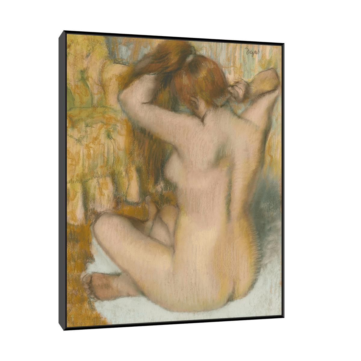 Femme nue, de dos, se coiffant, Edgar Degas - ArtDeco Canvas